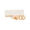 Metal Heart Ball Knot Stud And Hoop Earring 12-Piece Set view 5
