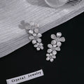 Gold and Silver Cascading Flower Branch Stud Earrings view 7