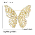Baguette Crystal Butterfly Brooch Eight Color Options view 12