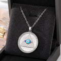 Gold and Silver Tone Geometric Crystal Evil Eye Necklaces view 7