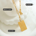 Long Paperclip Necklace Soul Mate Tag Rabbit Charm view 2