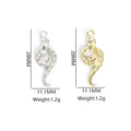 Curved Rhinestone Snake Charms in Two Multicolor Finishes view 2