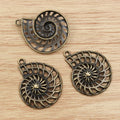 Openwork Spiral Shell Pendants In 2 Styles For Jewelry Making view 3