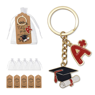 Graduation cap A+ key ring with bags and kraft tags