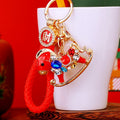 Crystal Gem Rocking Horse Keychains in Plain and Corded Options view 1