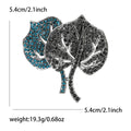 Double Leaf Crystal Brooch in Six Mixed Stone Colorways view 11