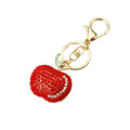 Jeweled Apple Keychains in Red and Green with Braided Loop Options view 5