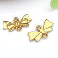 Gold Stainless Steel Vintage Bow Tie Butterfly Charm Pendant for DIY Bracelet Necklace Jewelry