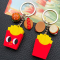 Fries Burger Baguette Hot Dog and Pizza Food Keychains view 4