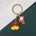 Gold Enamel Christmas Charm Keychains Six Festive Styles view 8