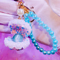 Crystal Daisy Clamshell Pearl Keychains in Nineteen Color Options view 8