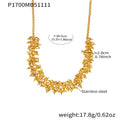 Hollow Heart Charm Chain Necklace in Gold and Silver Tone view 7