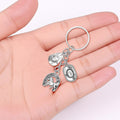 Silver Cowboy Hat Horseshoe Keychain Western Horse Charms view 3
