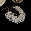 White Seed Bead Fan Petal Pearl Necklace Bracelet Styles view 6