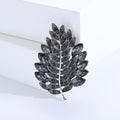 Crystal Leaf Brooch in Six Rich Color Combinations view 10