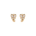 Butterfly and Pearl Drop Ear Clips in Gold and Silver view 5