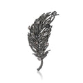 Long Dark Crystal Feather Brooch in Two Colorways for Jackets and Scarves view 5