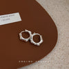 Silver Bamboo Hoops