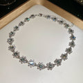 Crystal Flower Link Choker Necklace Bracelet 10 Styles view 7