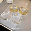 Wide Textured Hoop Earrings in Gold and Silver Tones view 1