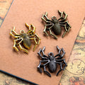 Raised Spider Metal Charm in 4 Decorative Finishes view 2