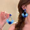 Blue Floral Hoop