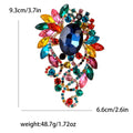 Crystal Teardrop Cascade Brooch In Six Color Designs view 9