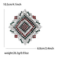 Diamond Shape Rhinestone Brooch Gold Silver Multicolor view 7