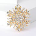 Layered Crystal Flower Cluster Brooch in Three Metal Tones view 6