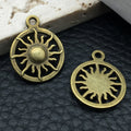 Antique Silver Zinc Alloy Sun Moon Charm Pendants for DIY Bracelet Necklace Jewelry