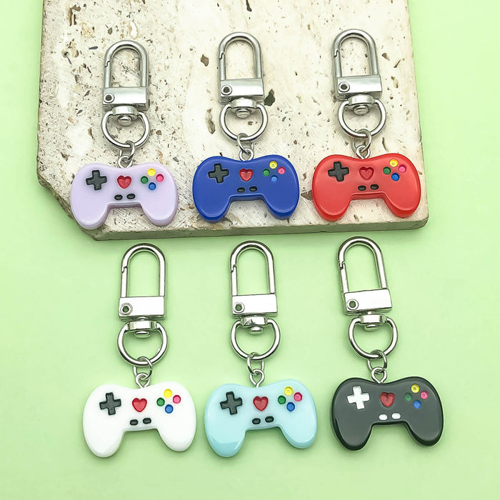 Six-Piece Game Controller Keychain Set in Six Colors