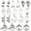 Antique Silver Cat and Cat Paw Metal Charms with 11 Listed Options view 5