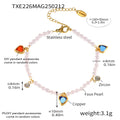 Faux Pearl Heart Charm Necklace Bracelet Gold Or Steel Tone view 6