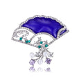 Flower Enamel Pearl Look Metal Brooch Pin for Jackets and Lapels view 1