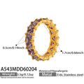 Triangle Crystal Eternity Rings in Six Colors and Three Sizes view 11