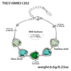 Mixed-Green Silver Bracelet