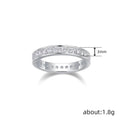Slim Channel-Set Clear Stone Band In Three Metal Finishes view 4