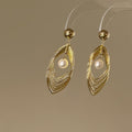 Layered Teardrop Pearl Drop Earrings Fashion Jewelry view 3