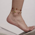 Gold Czech Glass Oval Round Bezel Bracelet Six Colors view 4