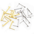 Stainless Steel Bar Earring Posts With Loop in Three Lengths view 5