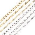 Polished Oval Link Extension Chains in Silver and Gold Tones view 5