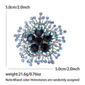 Round Crystal Branch Flower Brooch in 4 Color Options view 8