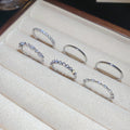 Zircon Geometric Stacking Ring Set Six Pieces 2 Colors view 7