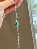 Silver Crystal Tennis Bracelet Round Jade Disc Flower 2 Colors view 7