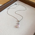 Pink Shell Pendant Necklaces in Three Silver Tone Designs view 6