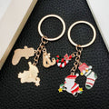 Santa Stocking Candy and Present Enamel Charm Keychain view 4