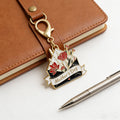 Mothers Day Envelope Floral Enamel Keychain Gold Clasp view 3