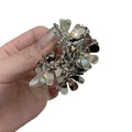 Sculpted Metal Flower Cluster Earrings in Gold and Silver view 5
