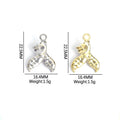 Pearl Crystal Mermaid Tail Jewelry Components For DIY Earrings And Bracelets Charms view 3