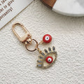 Gold Tone Rhinestone Lash Evil Eye Clip Charms in Five Colors view 6